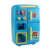 Maxbell Simulation Refrigerator Vending Machine Pretend Play Kitchen Toy Gifts Blue