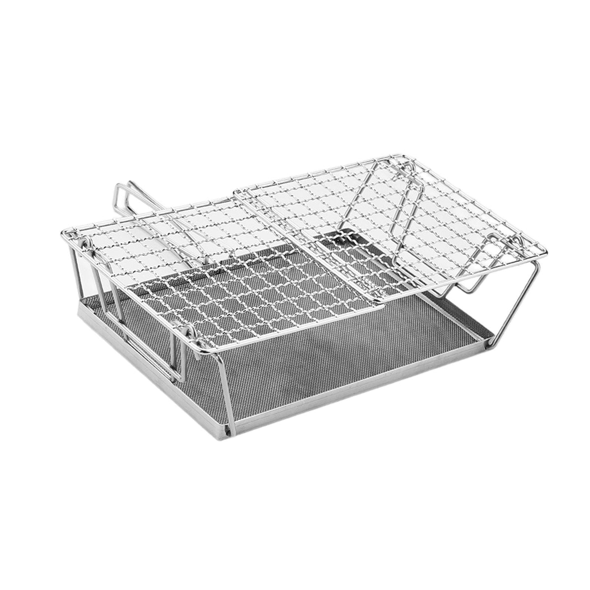 Maxbell Maxbell Stainless Steel Folding Grill Basket Grill Accessories for Fishes Steak Kabobs