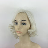 Women's Wedding Bridal Birdcage Face Veil Fascinator With Comb White