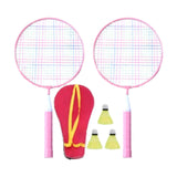 Children's Badminton Tennis Set Gift Tennis Racquets Set for Park Indoor Gym Pink