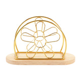 Maxbell Napkin Holder with Metal Wire Napkin Storage Box for Countertop Home Kitchen flower gold
