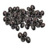 100Pcs Oval Wood Beads DIY Jewelry Making Garland Decoration with Large Hole Deep Coffee