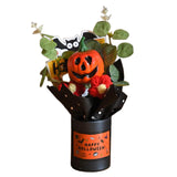 Maxbell Halloween Pumpkin Head Bouquet Creative Decorative for Home Decor Table Kids Orange