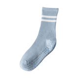 Maxbell Yoga Socks Anti Skid Practical Noise Reduction Soft Crew Socks Pilates Socks Light Blue