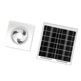 Maxbell Solar Exhaust Fan Silent Sturdy Accessories for Greenhouse Pet House Outside White 4 Inch