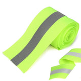Maxbell 20x3 Meters Silver Reflective Tape Safty Strip Sew-on Lime Synth Fabric Green