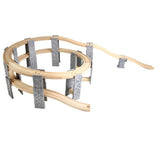 2pcs Wooden Trains Railway Set Compatible Accessories  Spiral Track
