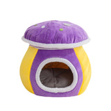 Cat Cave Bed Plush Enclosed Washable with Cushion Warm Premium for Small Pet