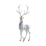 Elk Figurine Resin Collectible Desktop Ornament for Shelf Living Room Office Gray Standing