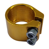 Maxbell Bicycle Seat Post Clamp Easy Installation 1.13 inch Road Bike Seatpost Clamp Gold