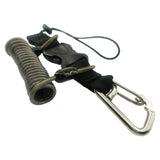 Maxbell Scuba Diving Lanyard Heavy Duty Spring Coiled Lanyard for flashlights Camera Black