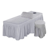 Maxbell Massage Cosmetic Table  Sheet Cover Chair Cover Pillow Case Gray