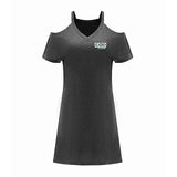 Maxbell Maxbell Women's Cold Shoulder Dress Summer Mini Dress for Street Commuting Traveling M