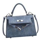 Maxbell Women Top Handle Satchel Fashion Portable Top Handle Bag Small Crossbody Bag Dark Blue