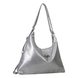 Maxbell Women Shoulder Bag Rucksack Fashion Crossbody Bag for Business Work Birthday Silver