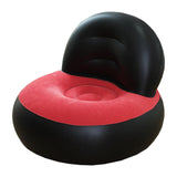 Maxbell Inflatable Sofa Multifunctional Comfortable Lazy Sofa for Home Garden Spring Black Red
