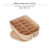 Maxbell 3-Piece Underwear Organizer Box Set, Drawer Divider Storage for Bras, Panties & Socks, French Cream Aesthetic, Stackable Plastic, Multi-Compartment, Home Closet Organization Coffee Underwear