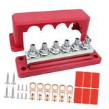 Maxbell Power Distribution Block High Current Bus Bar for Automotive Car Marine red