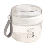 Maxbell Salad Cup Food Storage Airtight Lid Oats Container for Milk Meal Prep Yogurt White