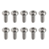 Maxbell 20Pcs GR1 Titanium Alloy Hexagon Button Head Cap Bolts Screws M3x6mm&M3x8mm