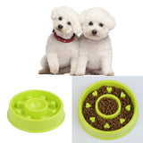Maxbell Maxbell Healthy Pet Dog Cat Puppy Interactive Slow Food Feeder Bowl Dish  Green