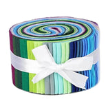 Maxbell 72Pcs Colorful Roll Up Fabric Strips 2.5 Inch Craft Fabric for Patchwork
