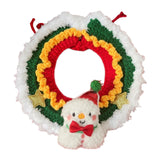 Maxbell Cat Knitted Collar Festive Decoration Dress up Soft for Dogs Cats Hand Woven snowman M