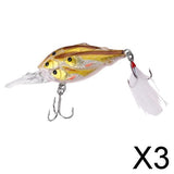 Maxbell 3xFishing Line Winder Fishing Lures Baits Minnow Baits Crankbait Tackle Yellow