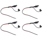 Maxbell 4Pcs SAE Power 12V 300mm 10A 18AWG Extension Cable Plug for Car Solar Panel