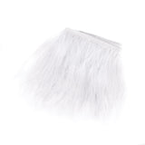 Maxbell 15xOstrich Feather Fringe Trim Costume Sewing Crafts Decor 9-15cm White
