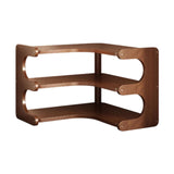 Maxbell Desktop Corner Organizer Shelf Wood Shelf for Apartment Hotel Dressing Table 35x35x31cm