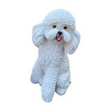 Maxbell Garden Dog Statue Adorable Puppy Figurine for Indoor Outdoor Cabinet Bedroom white
