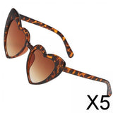 Maxbell 5xFashion Sunglasses Sun Glasses UV Protection Eyeglasses for Beach Travel Leopard Brown