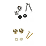 Maxbell 2 Pair (4PCs) Chromeplated & Golden Strap Lock for Acoustic Electric Guitar Bass