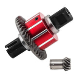 RC Car 39T 12T Differential Gear Assembly Replacement Accessories Front Rear Red