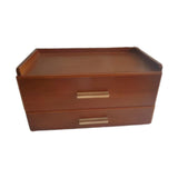Maxbell Coffee Pod Drawer Double Tier Desktop Storage Box for Office Cabinet Counter Brown