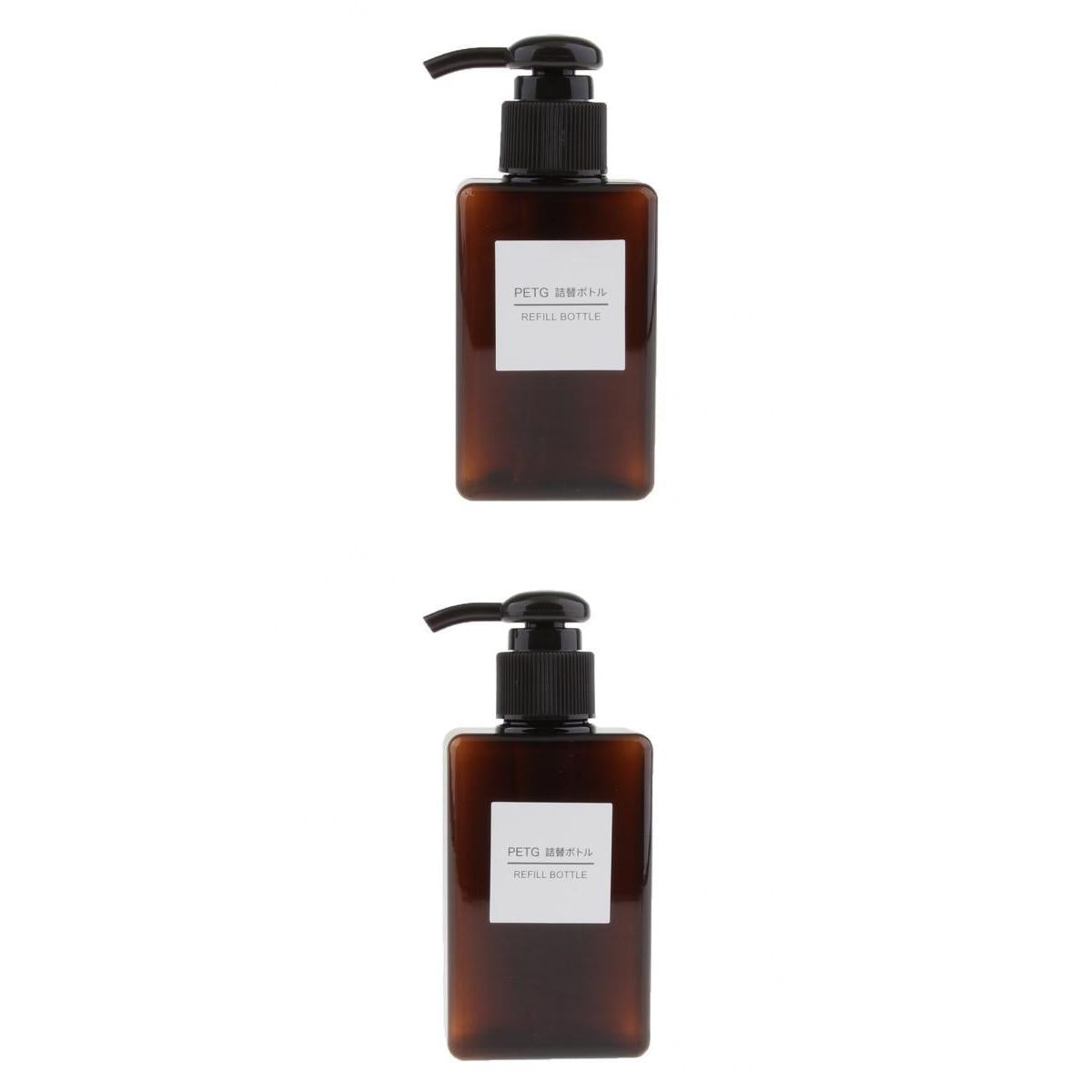 Maxbell 2pcs Foaming Soap Pump Dispenser Cosmetic Container Bottle 100ml 150ml Brown