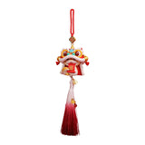Year of The Snake Car Ornament 2025 Chinese Lunar New Year Hanging Ornament Red Tassel