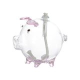 Cartoon Pig Glass Oil Lamp Party Oil Light for Home Decoration Desktop Decor Pink