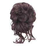 Maxbell Maxbell Hairdresser Elastic Long Beard Balls Head for Women Girls Adding Bun Fullness dark brown