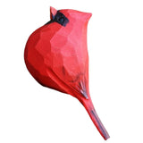 Maxbell Artificial Bird Statue Vivid Resin Bird Statue Decor for Wall Outdoor Garden red