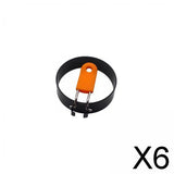 Maxbell 6xEgg Cooking Rings Easy to Clean Food Grade Anti Scald Griddle Cooking Shaper Orange