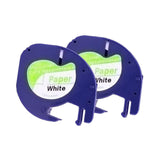 Maxbell 2 Pieces Label Maker Refills 12mmx4M Roll Label Maker Tape Waterproof Labels Paper