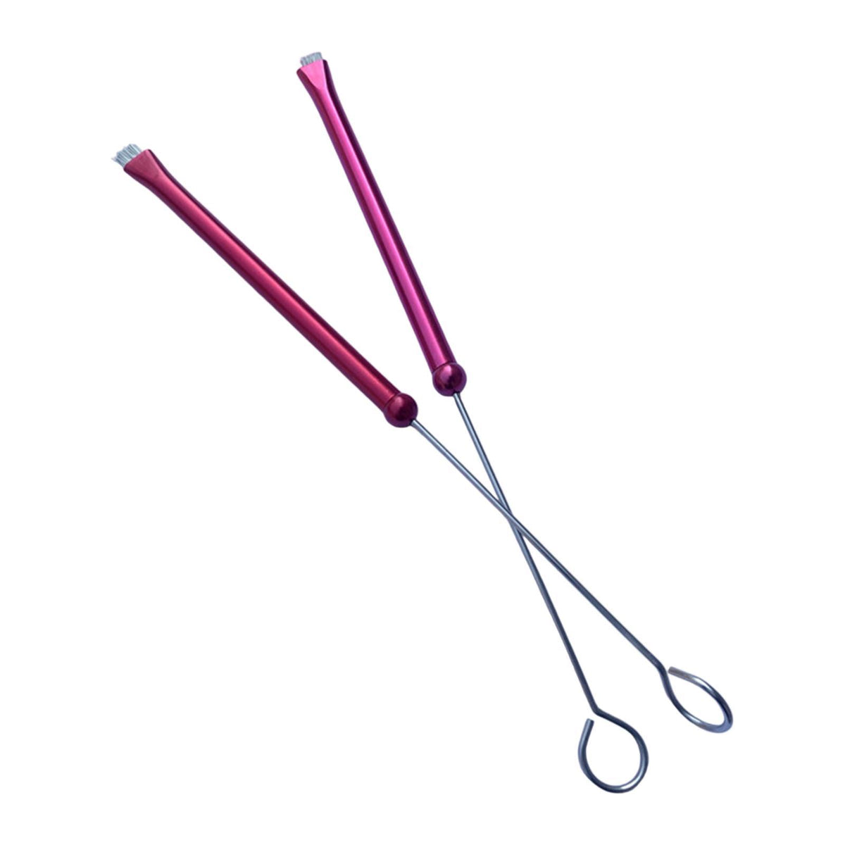 Maxbell 1 Pair Drum Wire Brushes Retractable Long Handle Jazz Drum Brushes Set Gifts Red