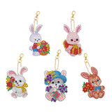 Maxbell 5x Diamond Painting Keychain Easter Egg Ornaments Bag; Charms Mosaic Making