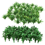 Green Plastic Heart&Sword Shaped Leaves Grass Ground Cover HO OO for Diorama