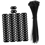 Maxbell Flat Straight Braces with Wire Ties Mounting Kit for Backyard Outside Garden 50pcs