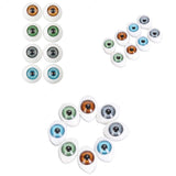 Maxbell 16Pcs Half Round Hollow Acrylic Fake Eyes Eyeballs Doll making Repair 5mm/16mm