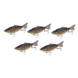 Maxbell 5x Fishing Lures Slow Sinking Realistic Crankbaits for Perch Catfish Walleye
