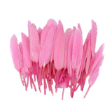 Maxbell 100pcs Dyed Goose Feather Jewelry Decor Headgear DIY Crafts 4-6" Pink&White